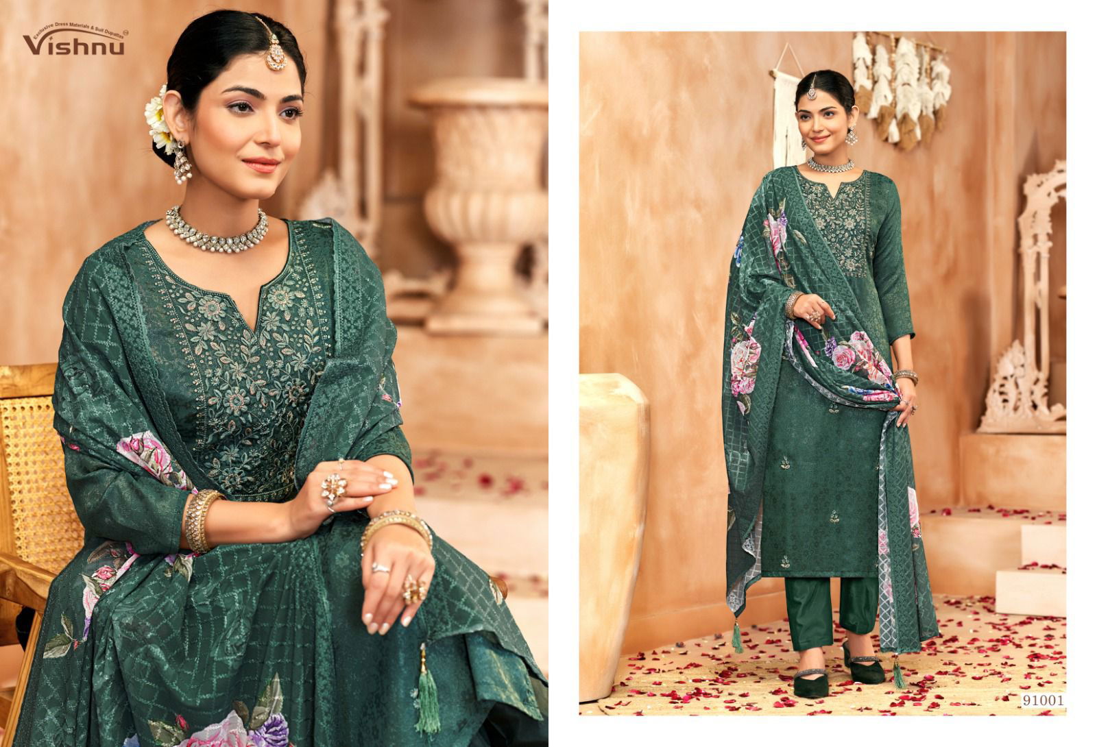 Raahat Vol 2 By Vishnu Georgette Surat Dress Material Wholesale Market